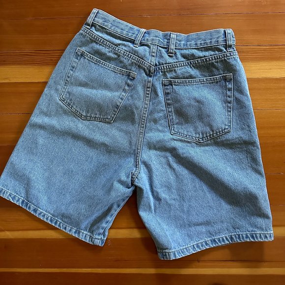 Vintage EDDIE BAUER Loose Fit Denim Shorts 14 - Picture 2 of 4
